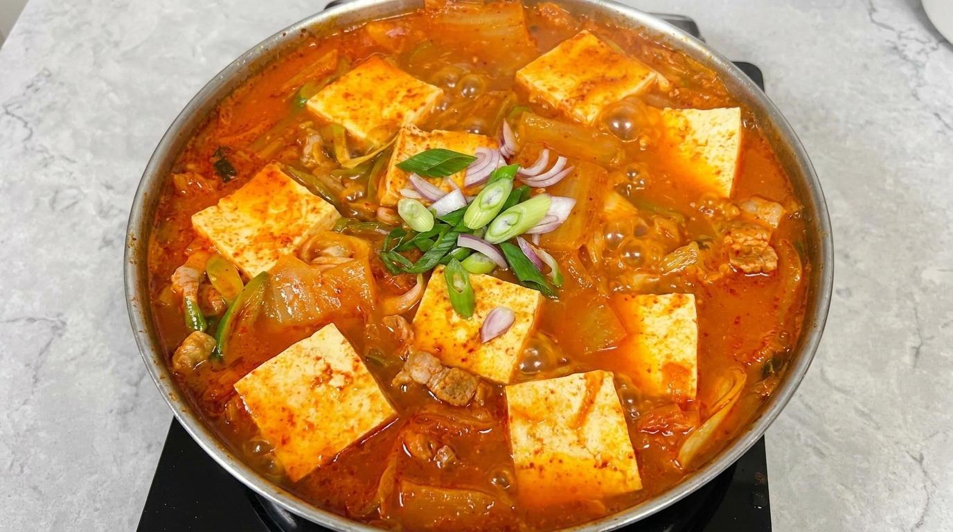 お店の味を再現！本格韓国キムチチゲ（豚バラと熟成キムチの煮込み）