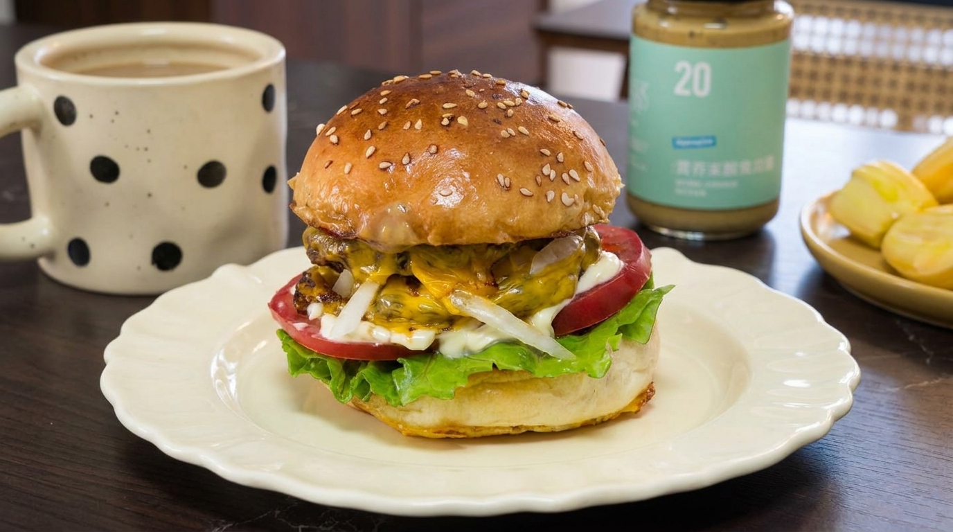 バンズから手作り！本格ダブルチーズビーフバーガーのレシピ