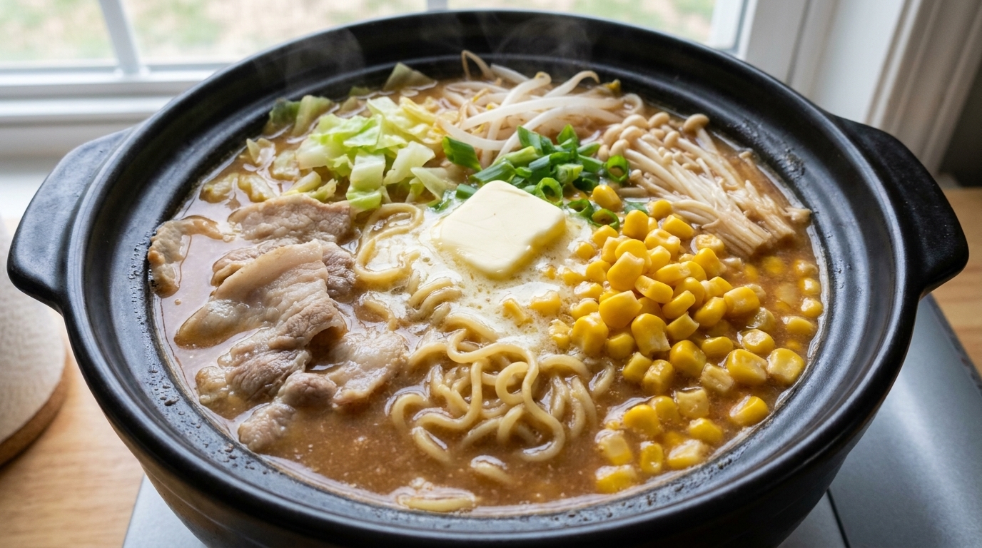 味噌バターコーンラーメン鍋