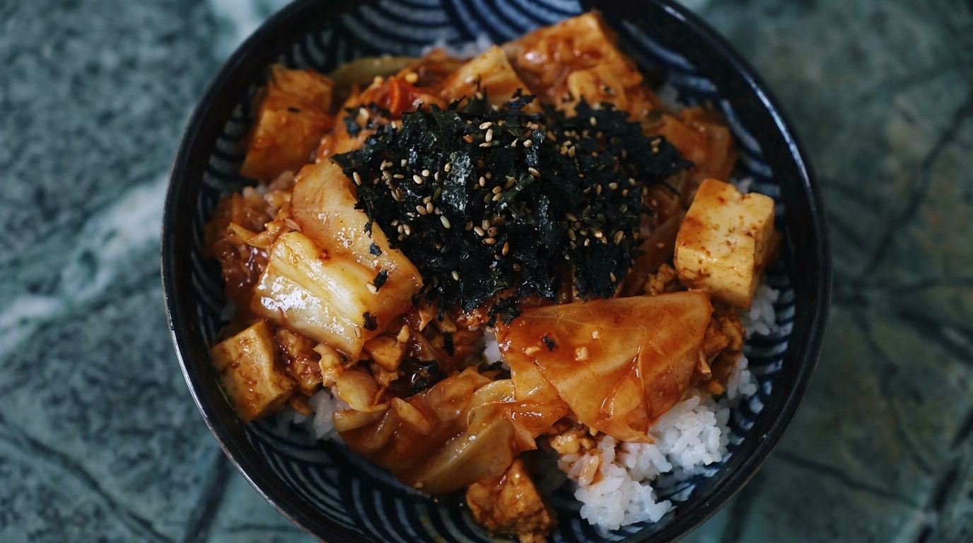 旨辛！ツナと豆腐のカレー丼