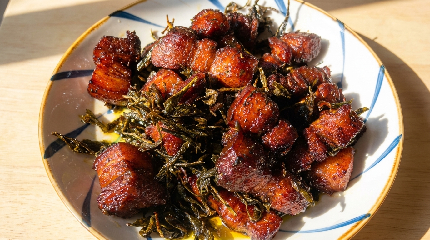 茶香肉：緑茶が香る極上の豚の角煮
