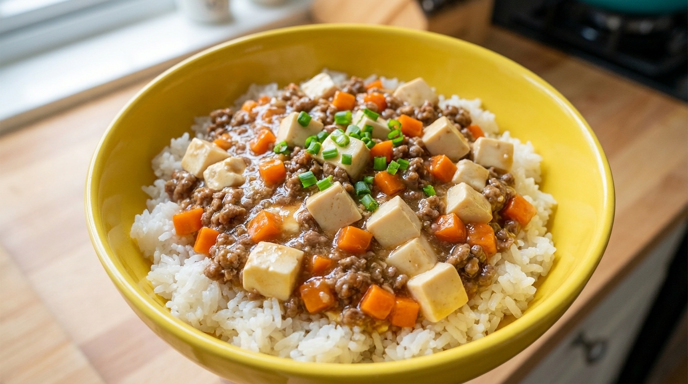 牛ひき肉と豆腐の旨煮