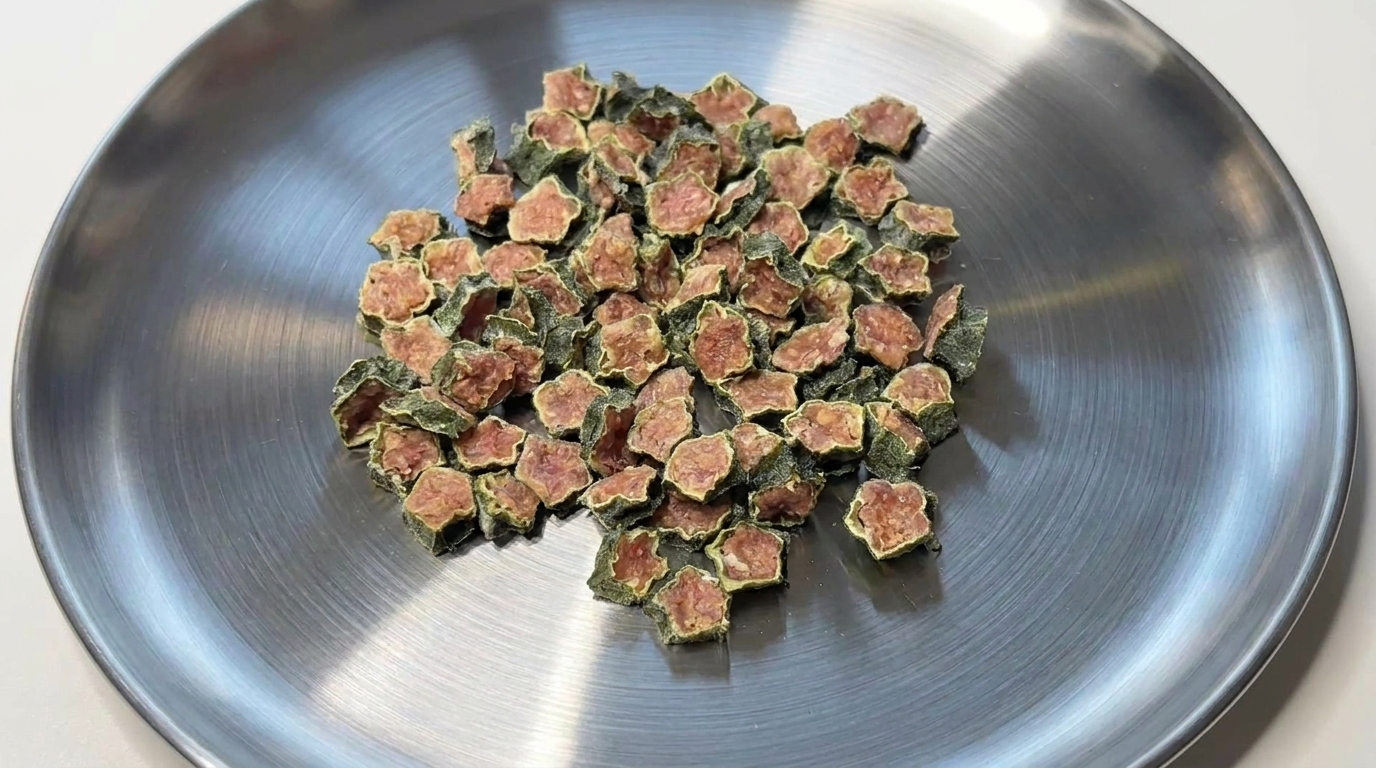 手作りオクラと鶏肉の星型ペットおやつ