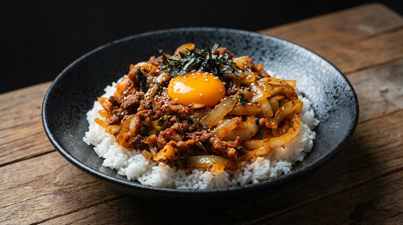 極上M7和牛の韓国風 牛キムチ丼