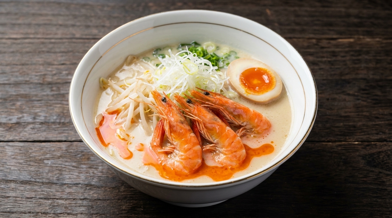 海老油香る 濃厚鶏白湯ラーメン