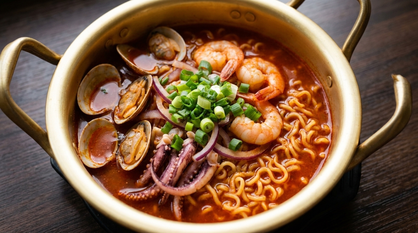 あさりとエビの旨みたっぷり！本格・海鮮辛ラーメン