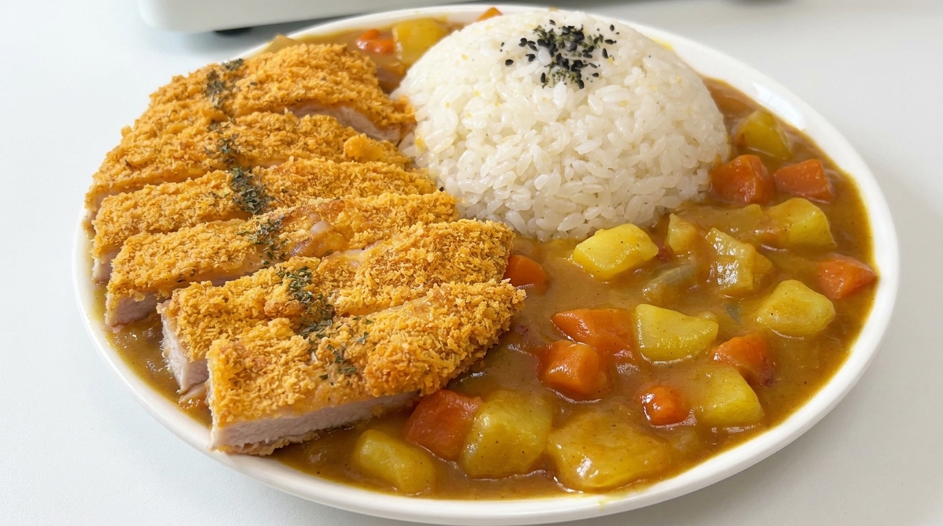 揚げずにサクサク！本格チキンカツカレーライス