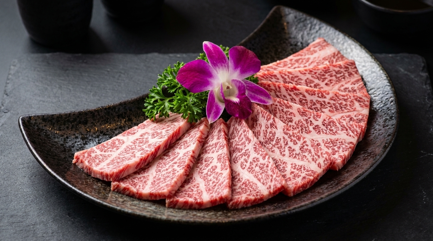 最高級韓国焼肉：雪降り霜降り牛ショートリブ（コッサル）