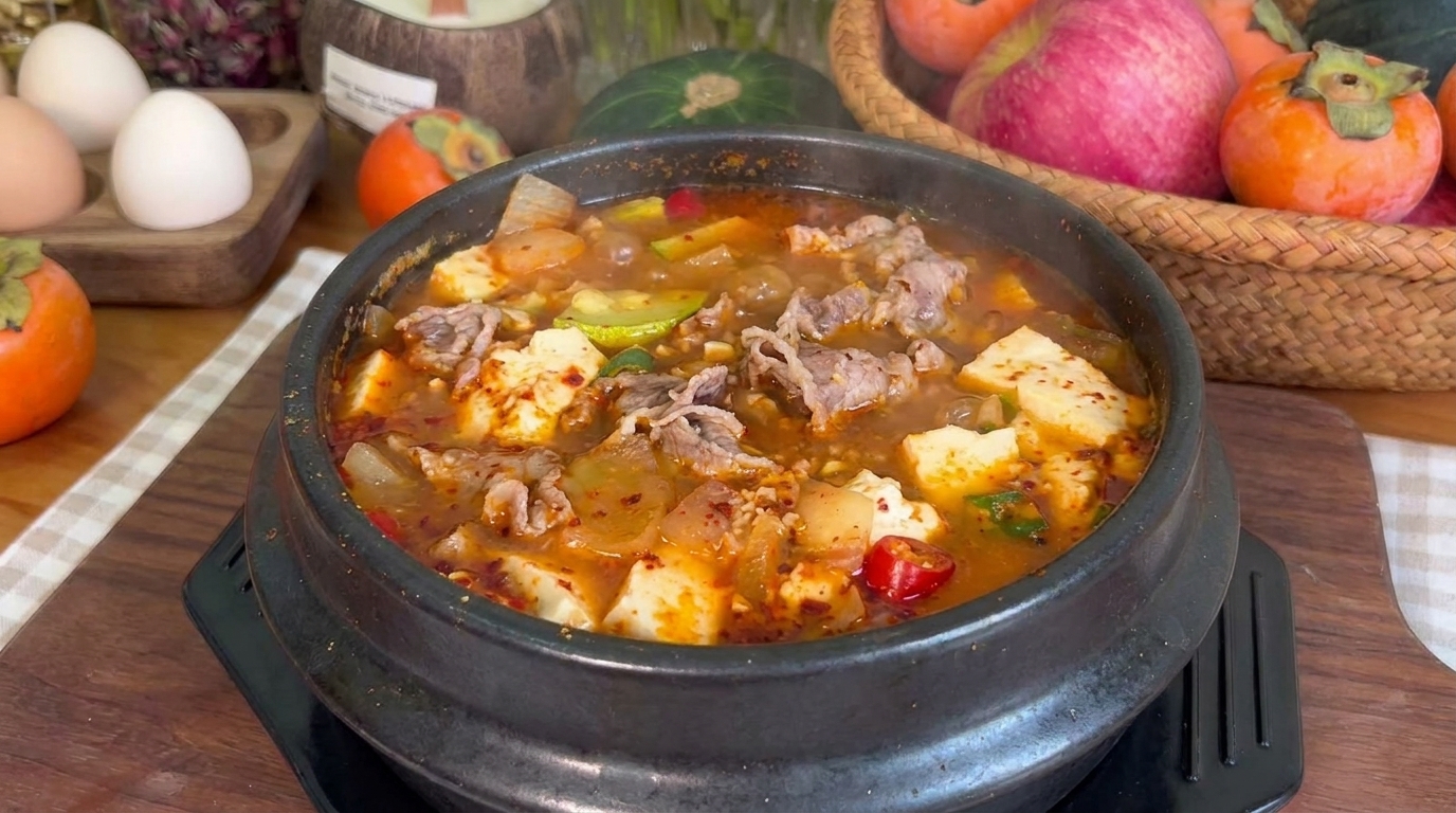 牛バラ肉の旨み溢れるテンジャンチゲ（韓国風味噌チゲ）のレシピ