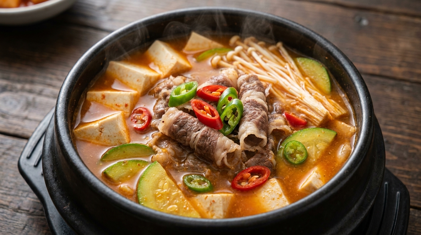 低カロリーで大満足！牛肉とたっぷり野菜の本格テンジャンチゲ
