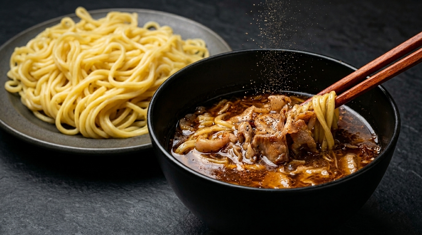 濃厚魚介豚骨風つけ麺（おうちで本格再現）