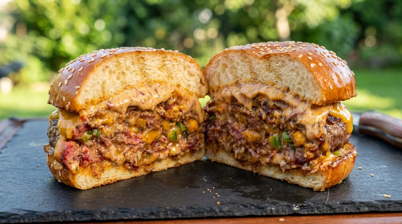 メキシカン風 スモークベーコン＆スパイシービーフバーガー