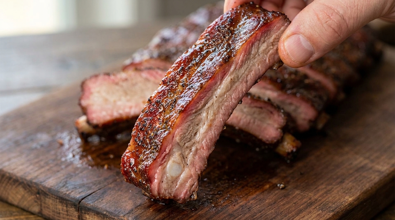 本格BBQ！セントルイススタイル・スモークリブと特製アップルサイダー・モップソース