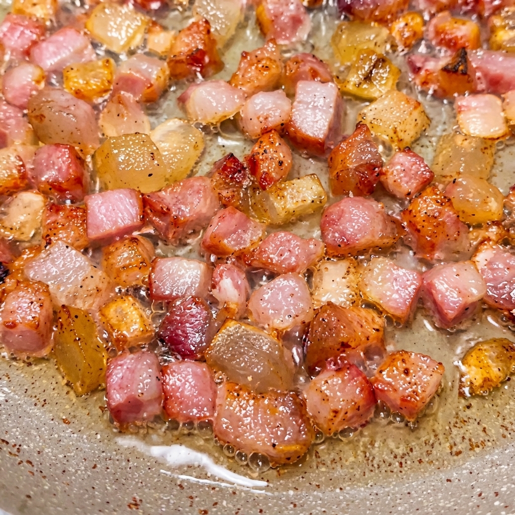 こんがりと焼けたベーコン。