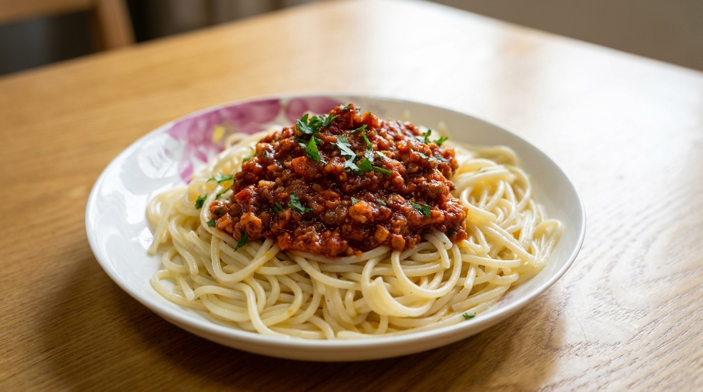 クラシック・イタリアン・トマトミートソースパスタ