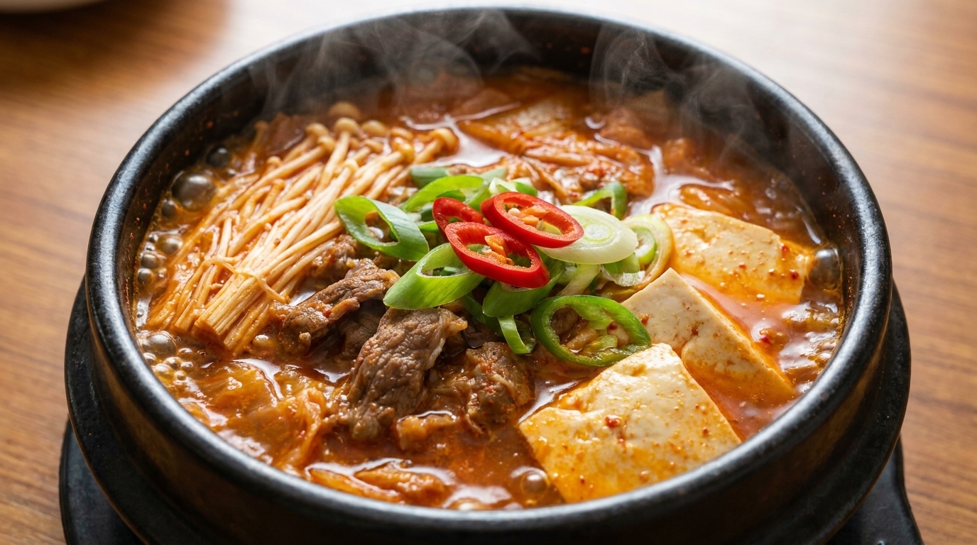 旨辛！牛肉と豆腐のキムチチゲ
