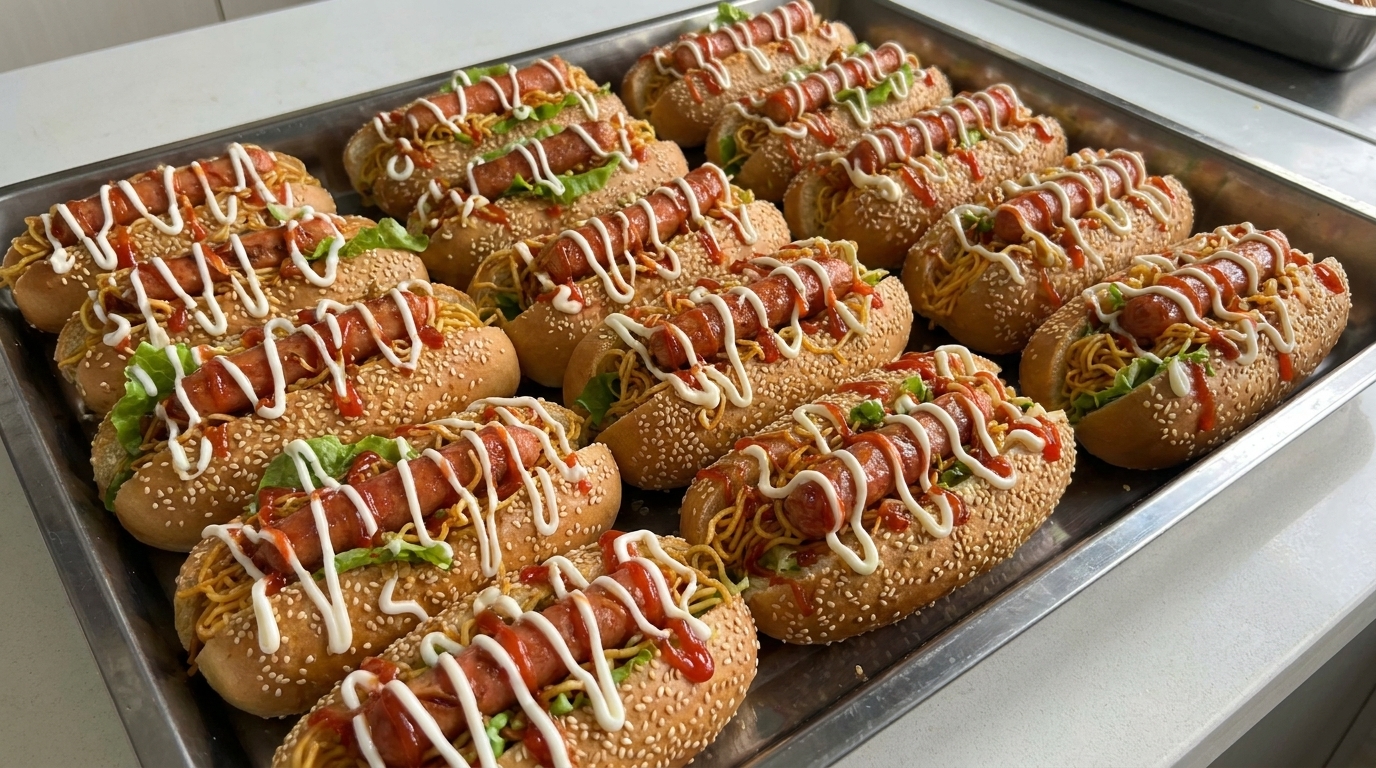 プルダックポックンミョン風ホットドッグ