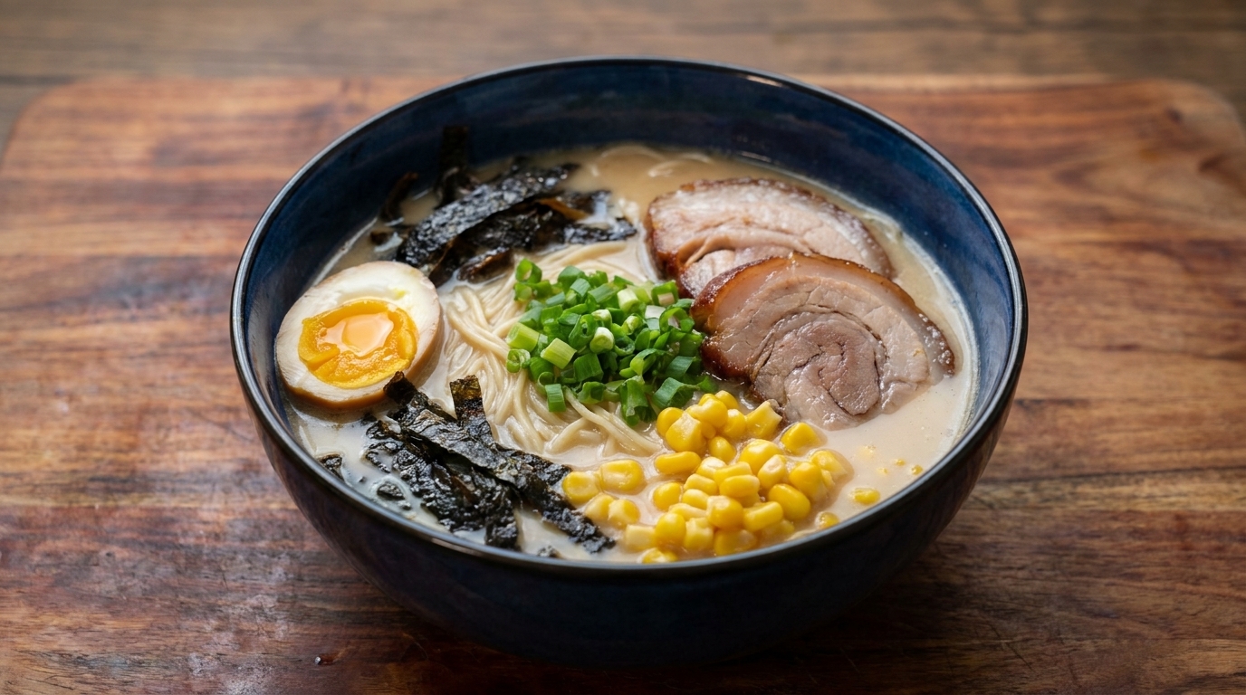本格豚骨ラーメンと手作りチャーシューのレシピ