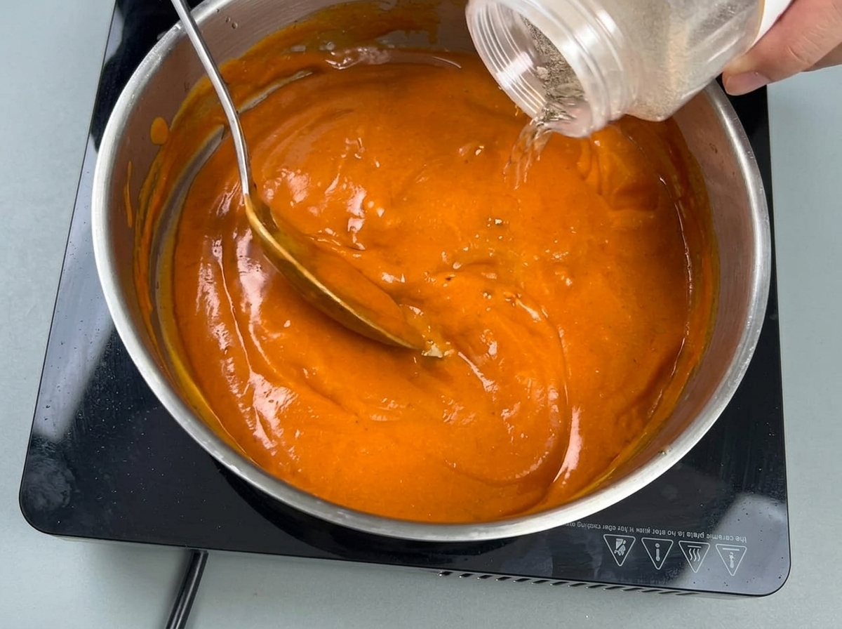 濃厚で風味豊かなレッドカレーソース