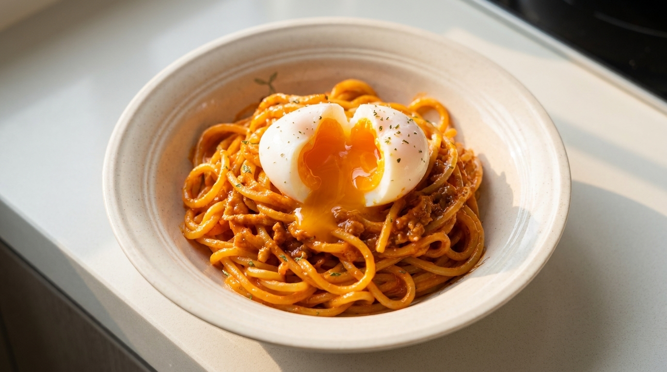クリーミーで激辛なプルダック風スパゲッティ