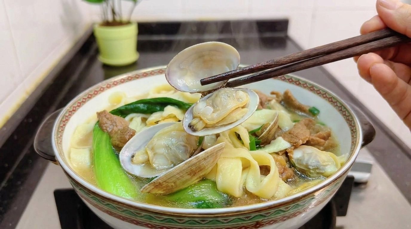 あさりと赤身肉の旨味たっぷり汁麺