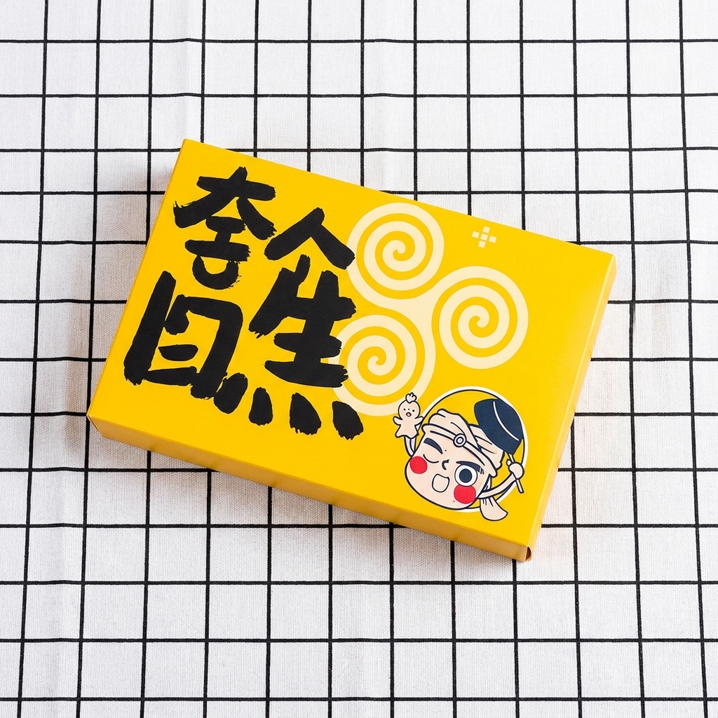 鍋で茹でている麺を箸でかき混ぜている様子。
