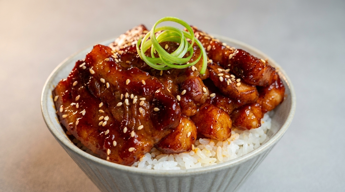 韓国風コチュジャン豚バラ丼