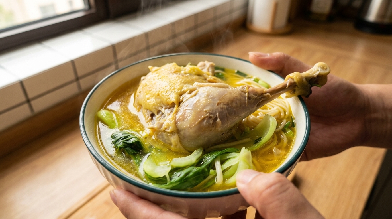 旨味あふれる熟成鶏の滋養スープ麺