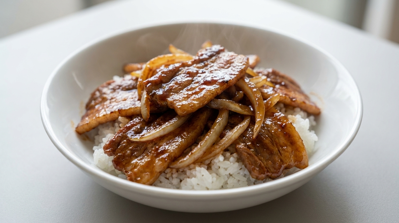 簡単絶品！豚バラ丼（ぶたどん）