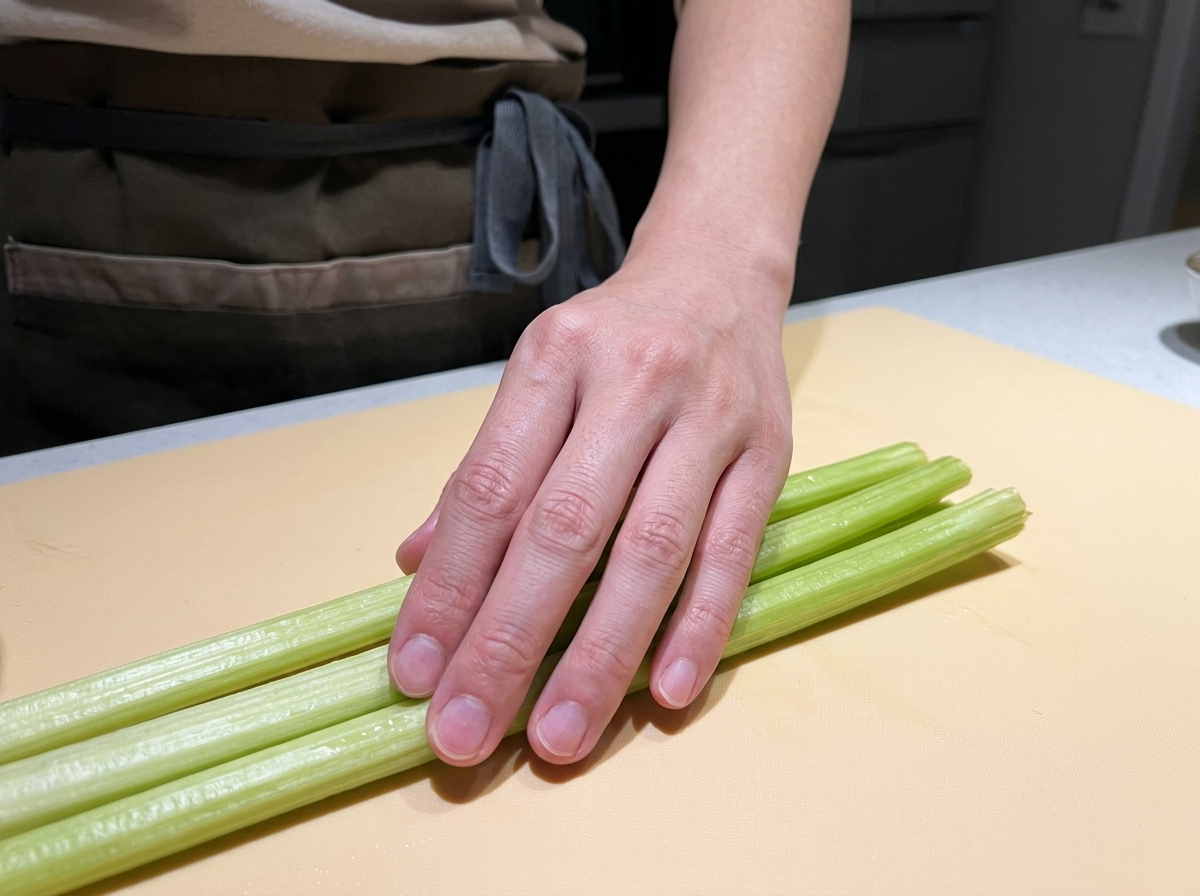黄色いまな板の上で小口切りにされている新鮮な青ねぎ