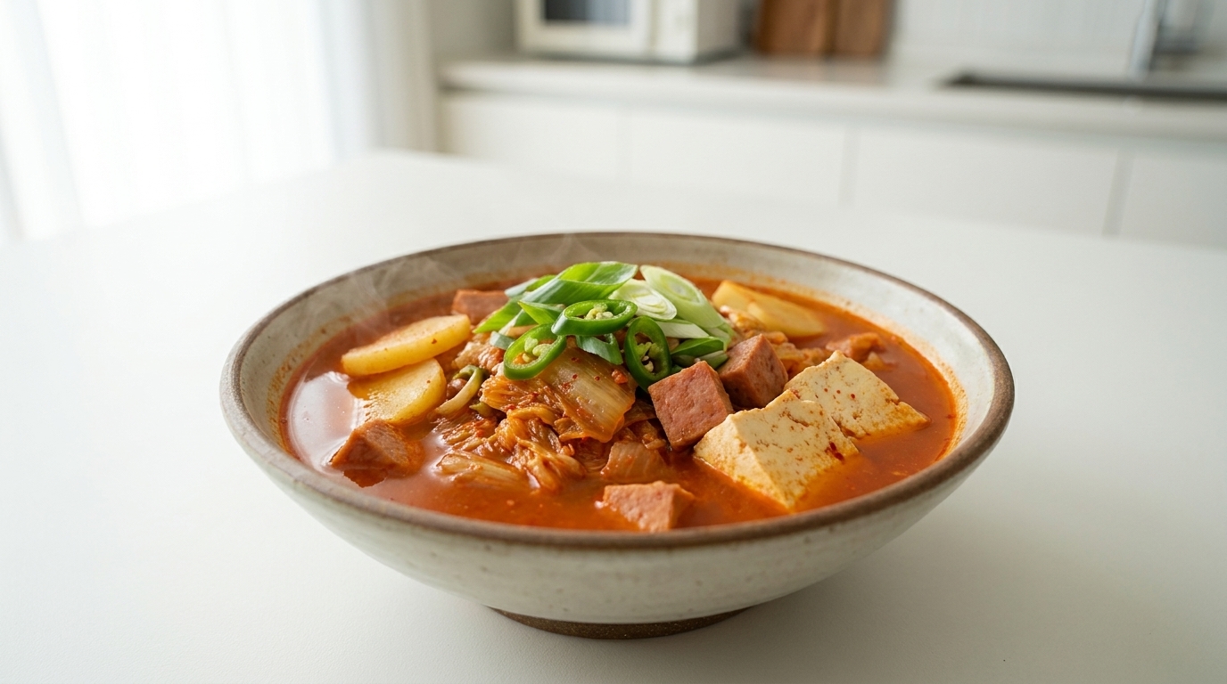 旨味たっぷりスパムキムチチゲ
