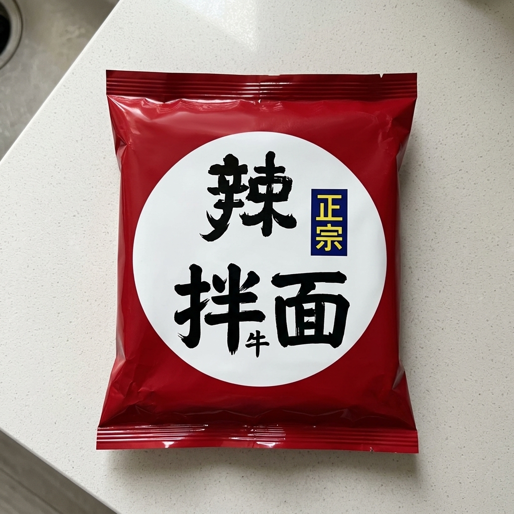 沸騰したお湯の中でインスタント麺を茹でている様子。
