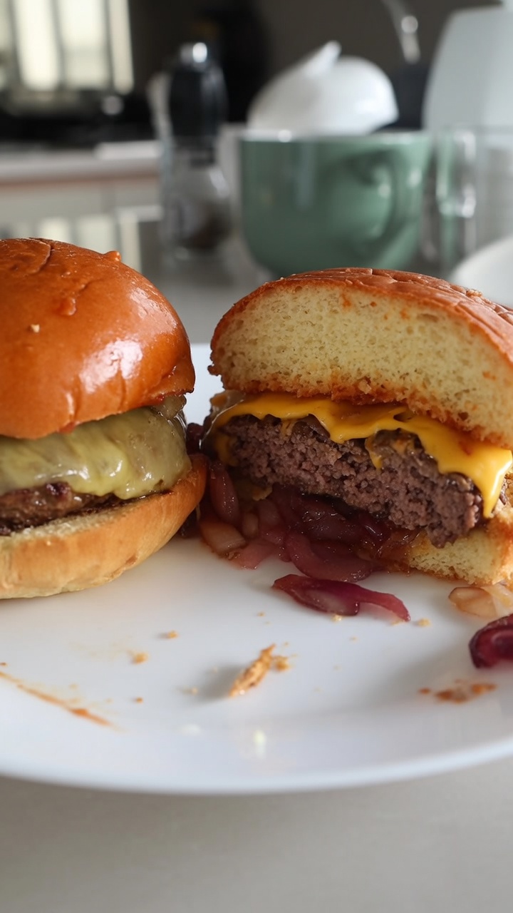 手作りアメリカンビーフバーガー