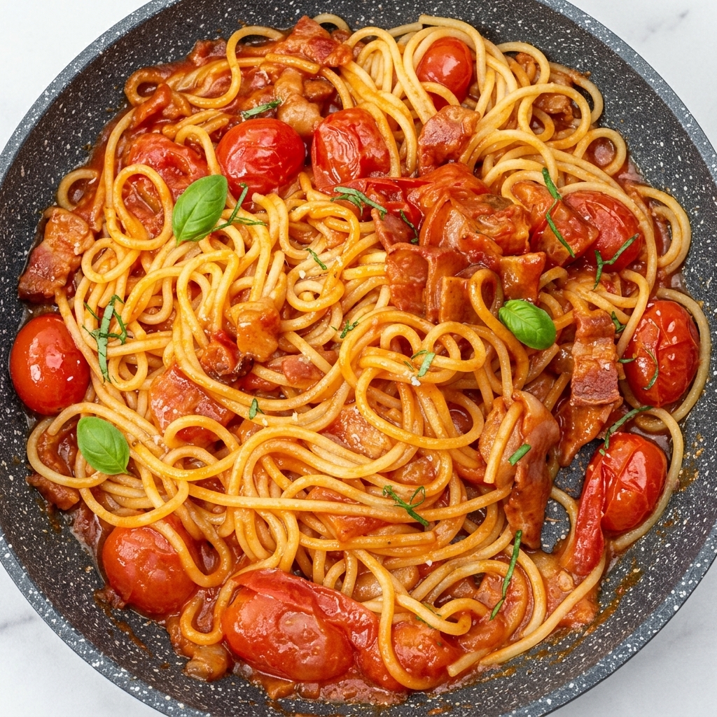 仕上げにシュレッドチーズを振りかけている様子。
