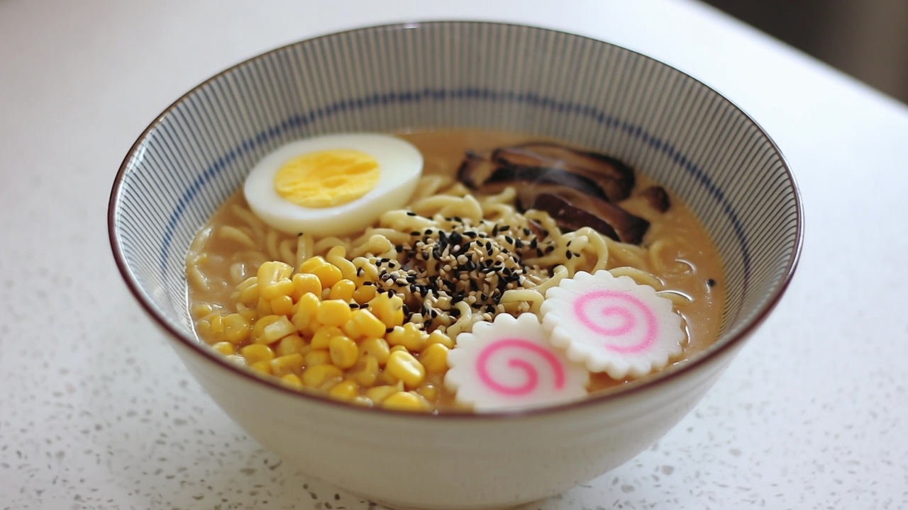 クリーミー味噌ラーメン：椎茸となると巻き添え