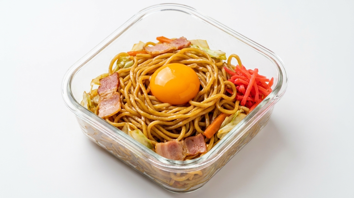 クレヨンしんちゃん風 エー君ソースの焼きそば