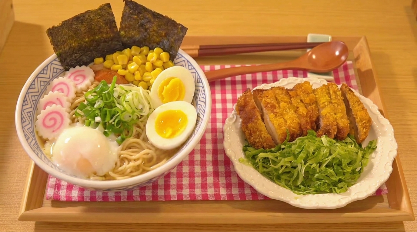 サクサク鶏カツラーメン
