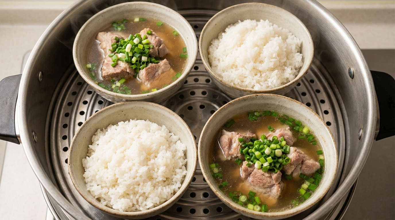 客家風蒸し豚肉ごはん