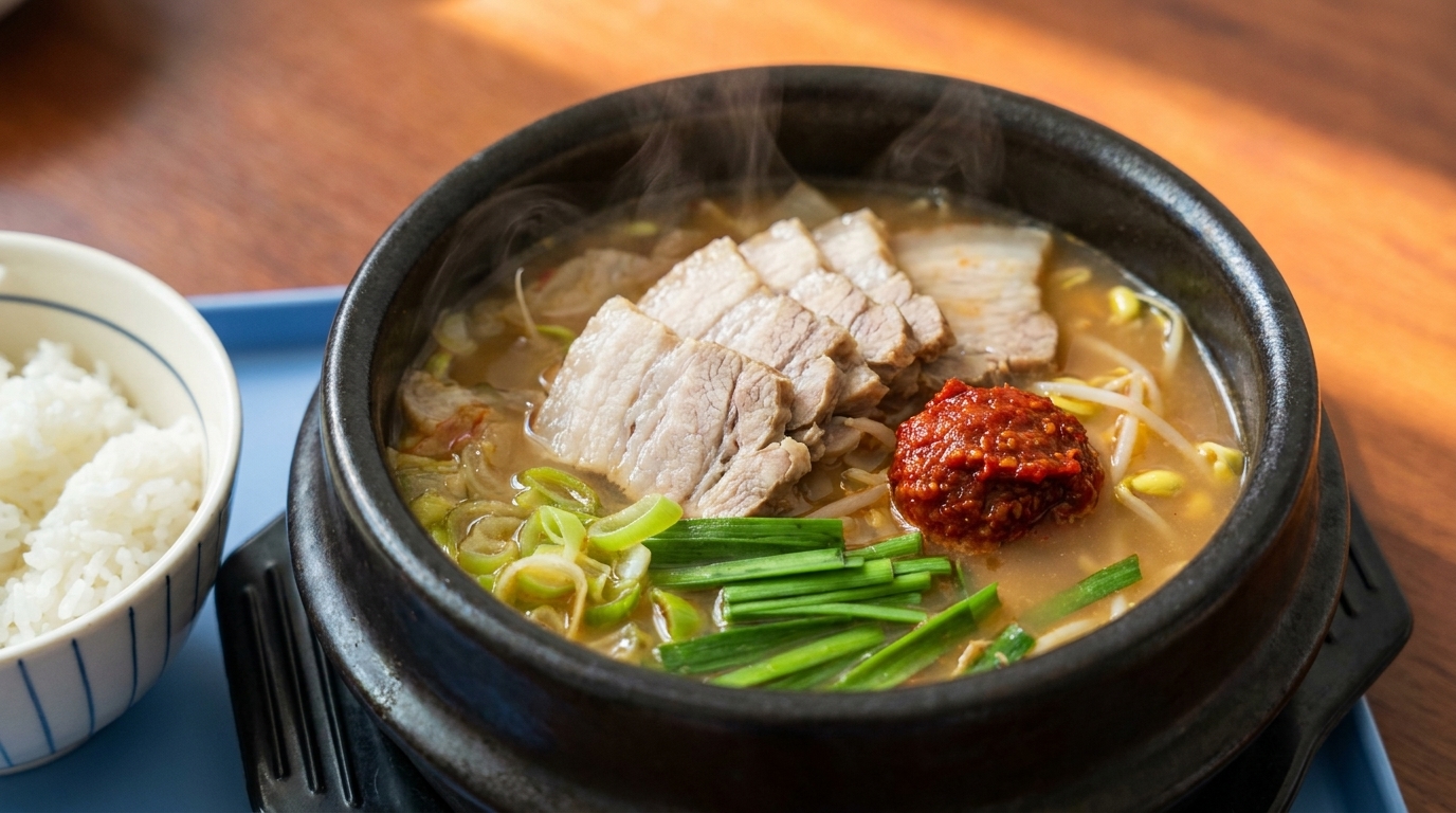 本格延吉豚肉スープご飯（テジクッパ風）