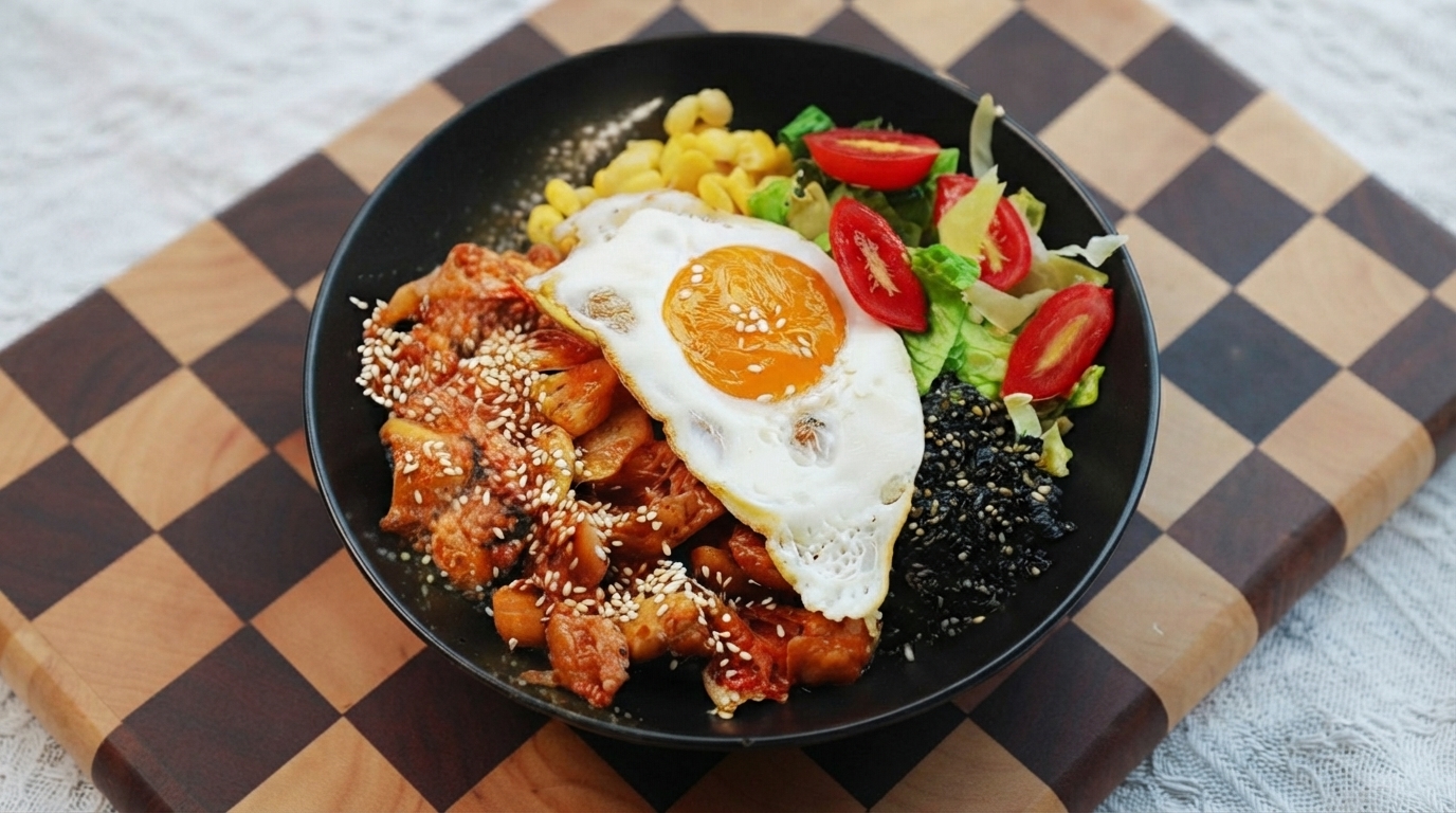 韓国風キムチチキンダイスビビンバ