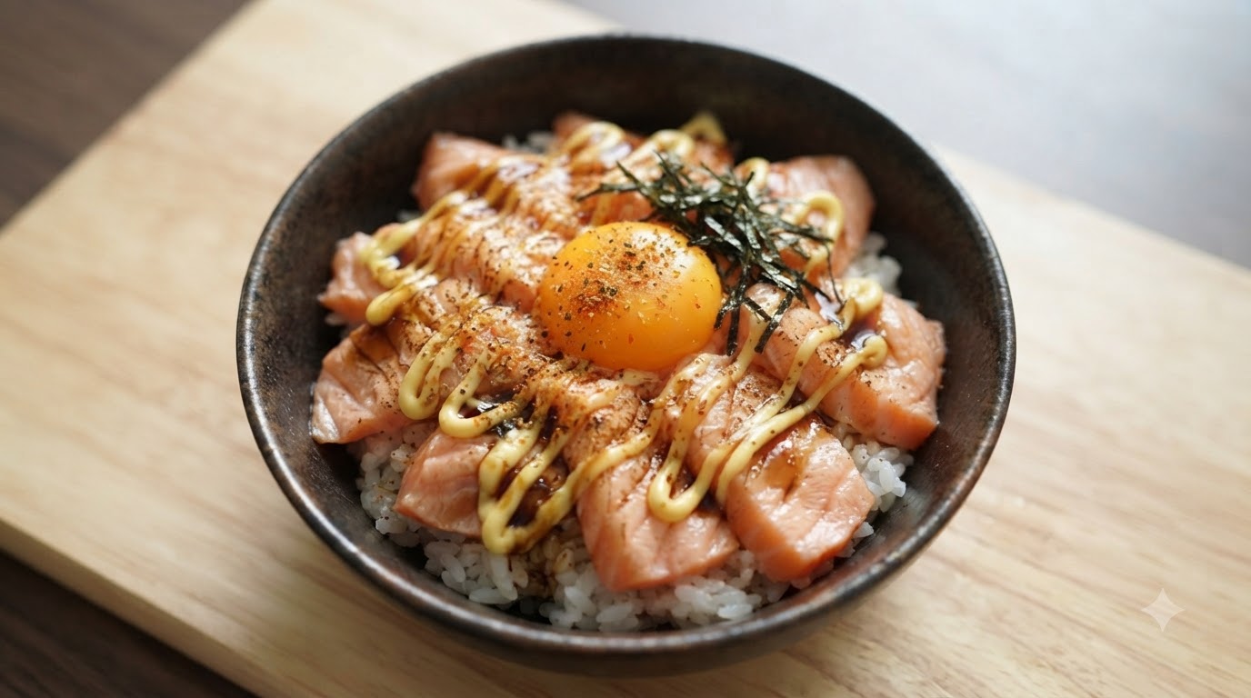 炙りサーモン丼（炙りサーモンどんぶり）