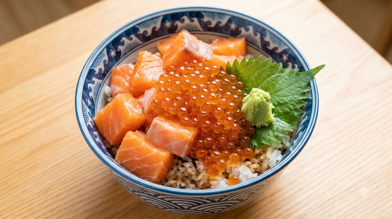 サーモンといくらの海鮮丼
