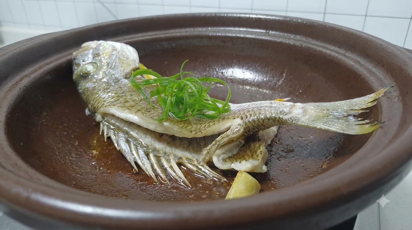 土鍋で作る塩釜風キダイの塩焼き
