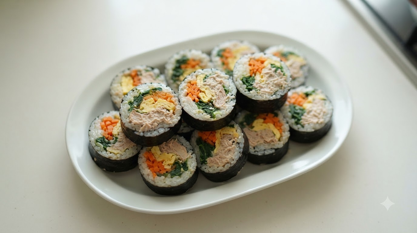ツナキンパ（韓国風海苔巻き）の作り方