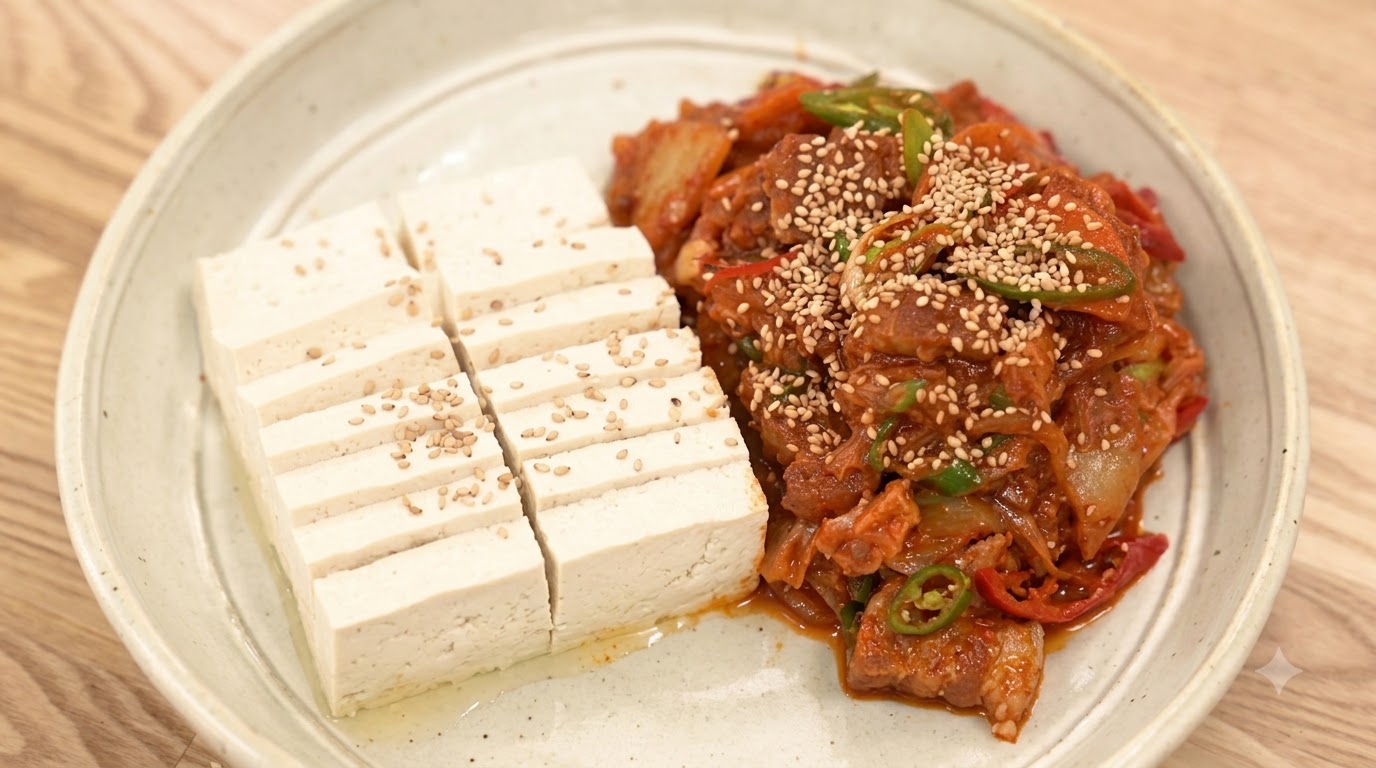 本格韓国料理 豆腐キムチの作り方（豚バラ肉と炒めキムチ）