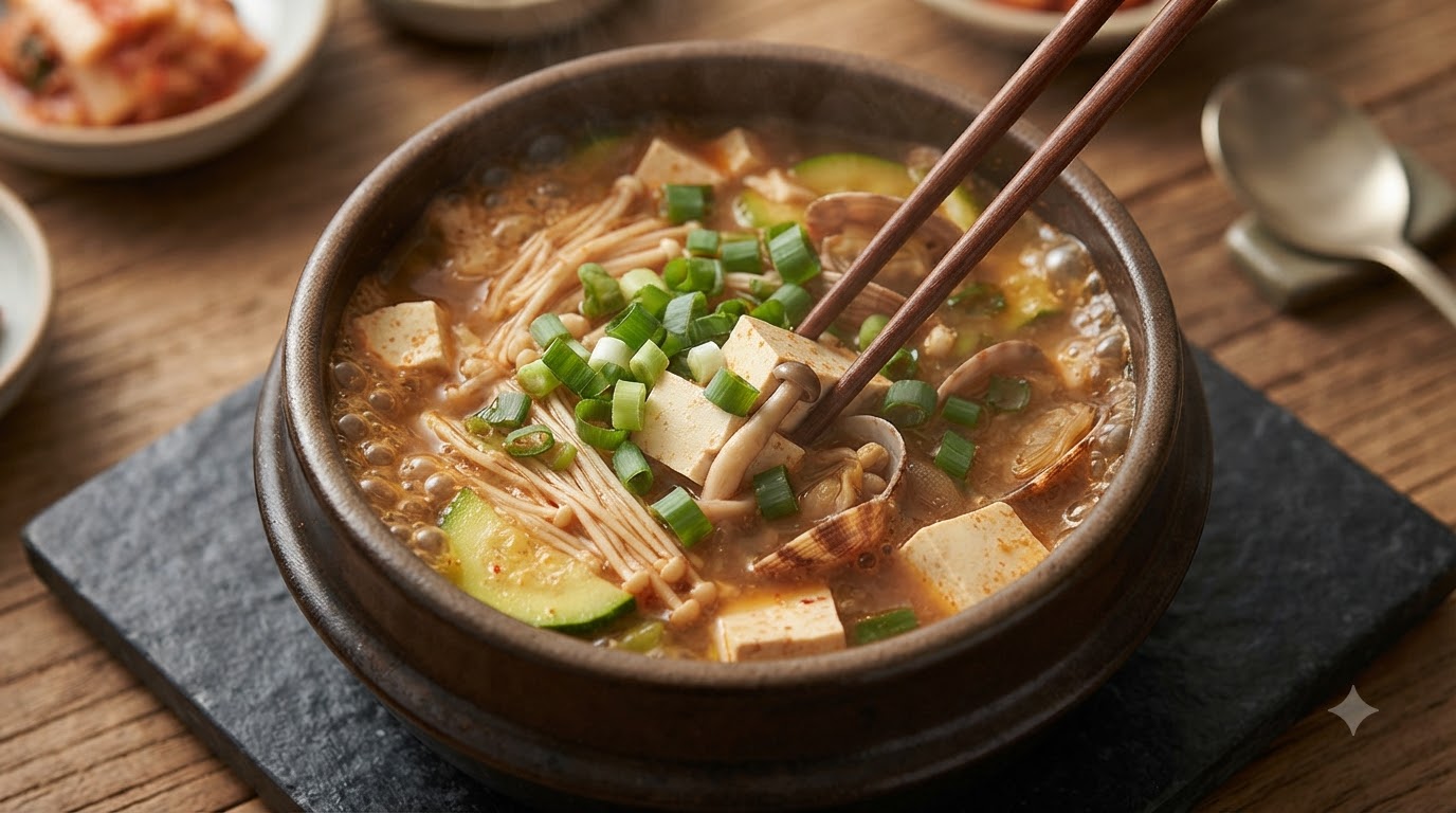 伝統的な韓国の味噌チゲ（テンジャンチゲ）