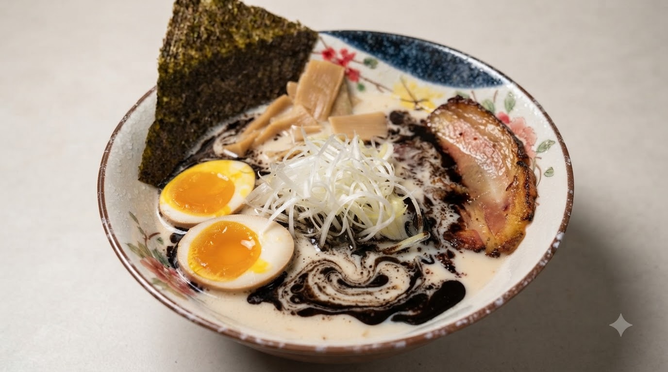 黒マー油豚骨ラーメン