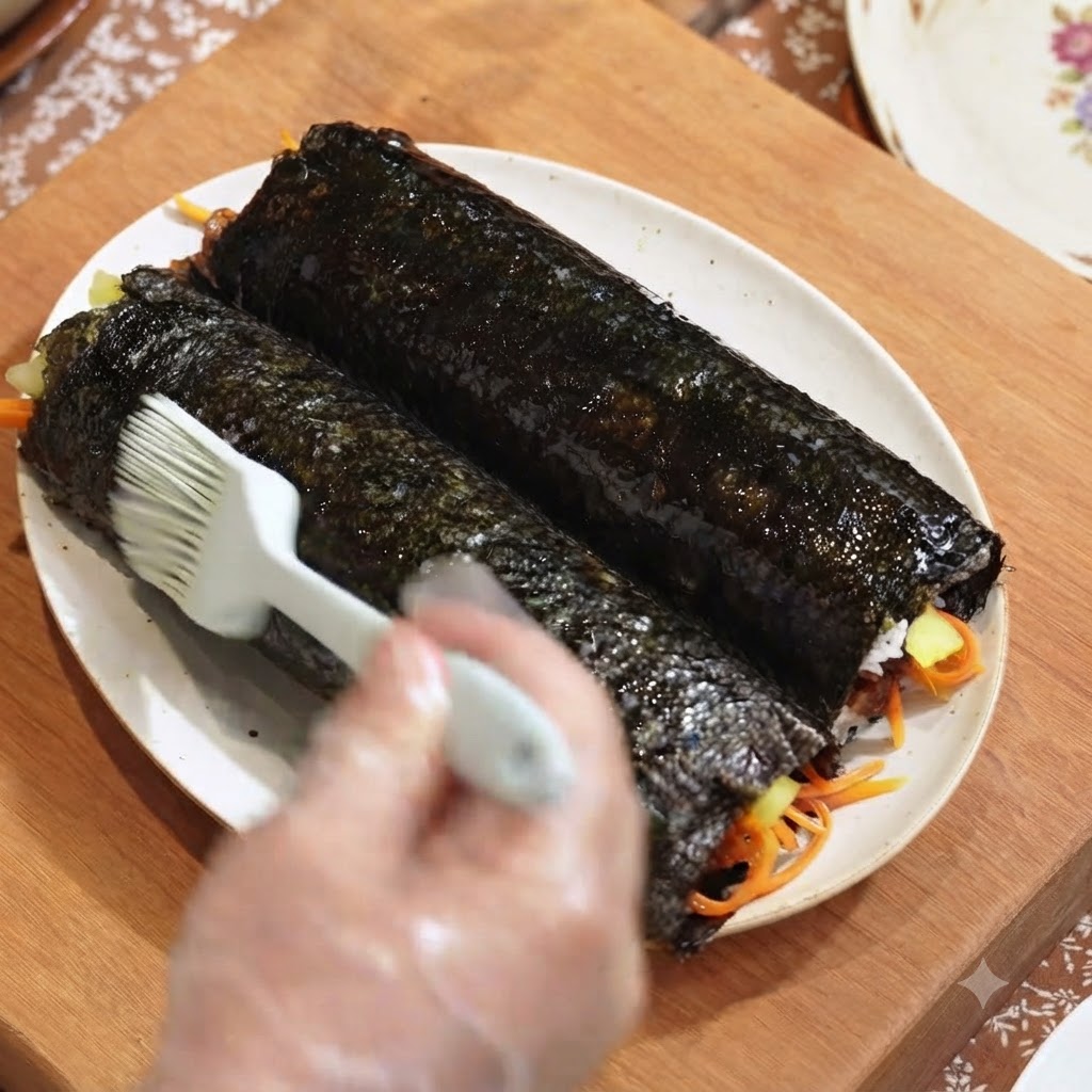 油をひいて熱したフライパンに、千切りにしたにんじんを加えている様子