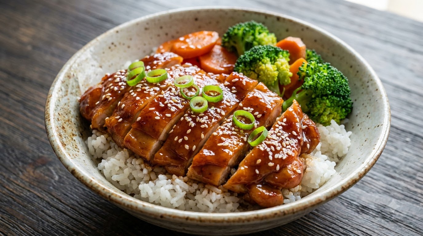 ジューシーで香ばしい照り焼きチキンレッグ
