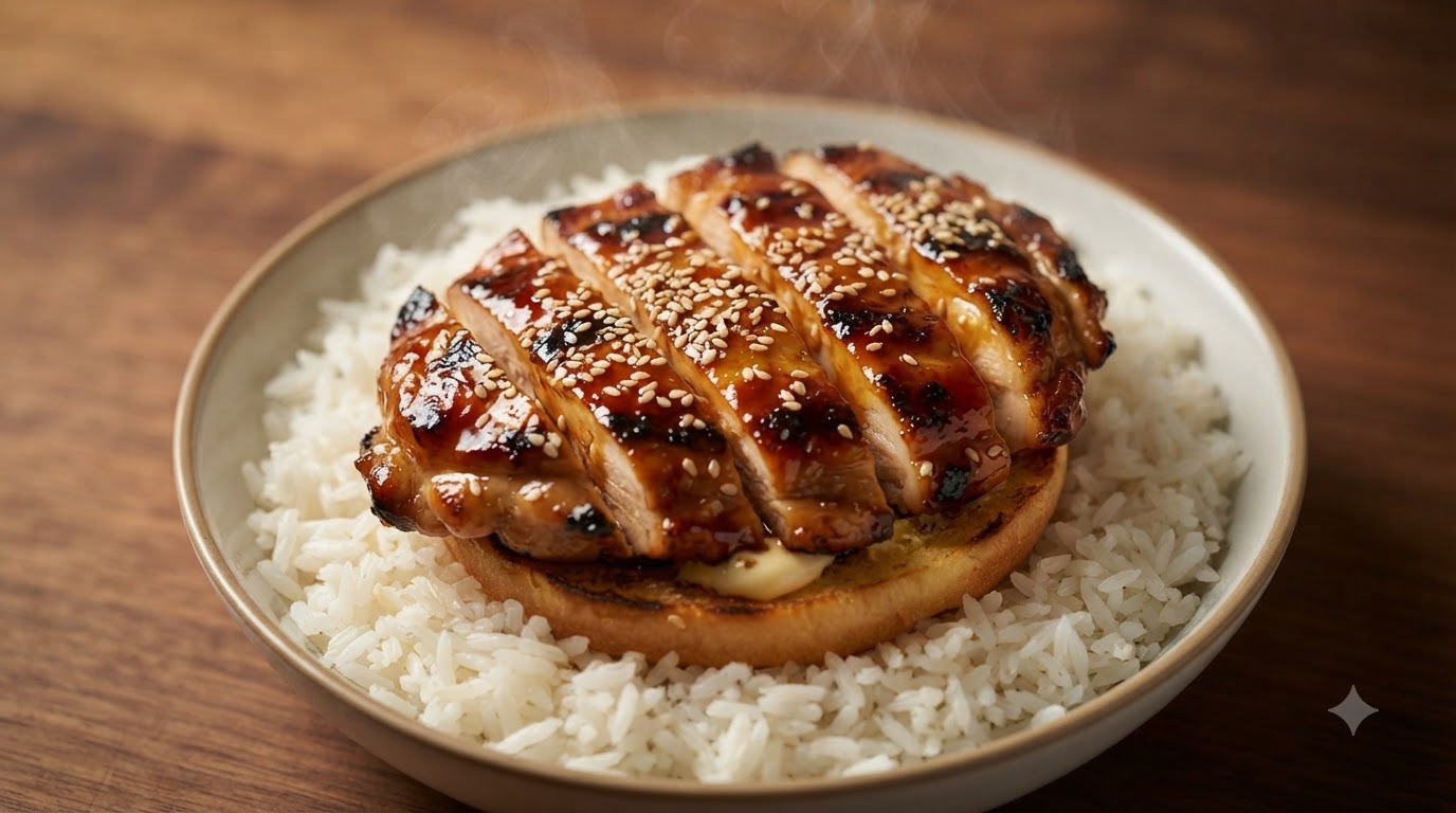 照り焼きチキンレッグバーガーボウル
